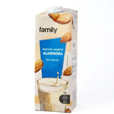 Напій Мигдальний БЕЗ ЦУКРУ БЕЗ ГЛЮТЕНУ Family Bebida vegetal Almendra 1л Іспанія
