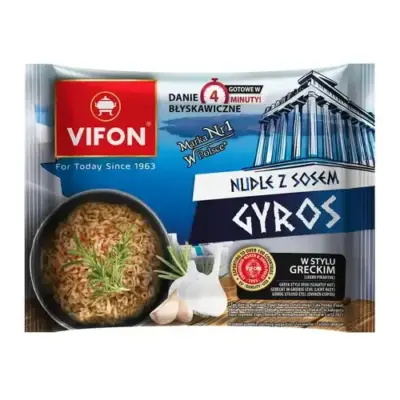 Локшина швидкого приготування по-грецьки VIFON Nudle z sosem Gyros 97г В'єтнам