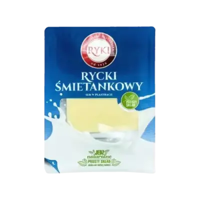 Сир сметанковий напівтвердий нарізка Ryki Śmietankowy 300г Польща