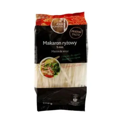 Рисова локшина 5мм БЕЗ ГЛЮТЕНУ Asia Flavoers Makaron Ryzowy 200г Польща