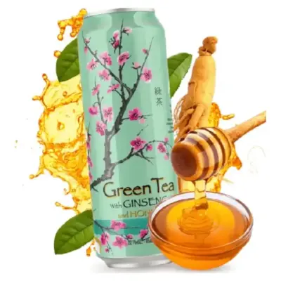 Холодний чай з женьшенем та медом AriZona Green Tea With Ginseng and Honey 650мл США