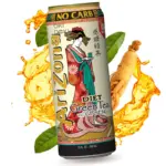 Холодний зелений чай з женьшенем 0% калорій AriZona Diet Green Tea With Ginseng 650мл США