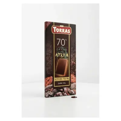 Шоколад темний БЕЗ ГЛЮТЕНУ, ВЕГАН Torras Africa 70% 100г Іспанія