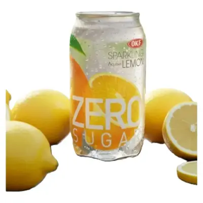 Напій газований Лимон БЕЗ ЦУКРУ OKF Sparkling Lemon Zero Sugar 350мл Корея