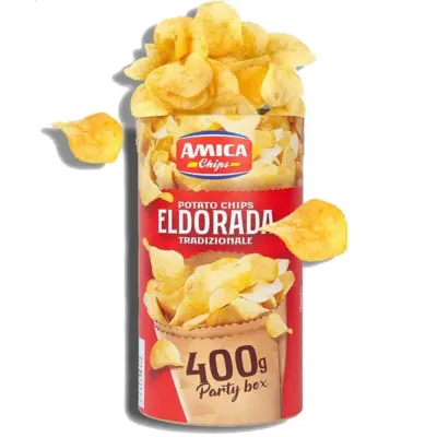Чіпси картопляні Класичні БЕЗ ГЛЮТЕНУ Amica Eldorada Classic 400г Італія
