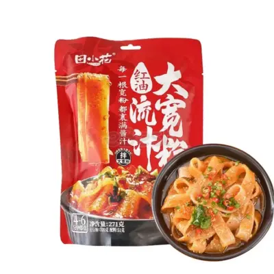 Картофельная лапша TianXiaoHua Spicy Red Chili Oil Wide Noodles 271г Китай