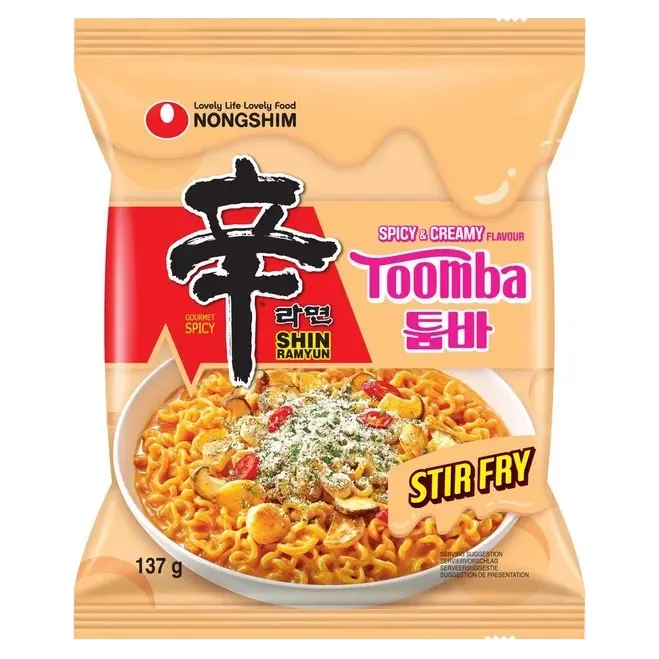 Локшина швидкого приготування вершкова Nongshim Toomba Strip Fry 137г Південна Корея