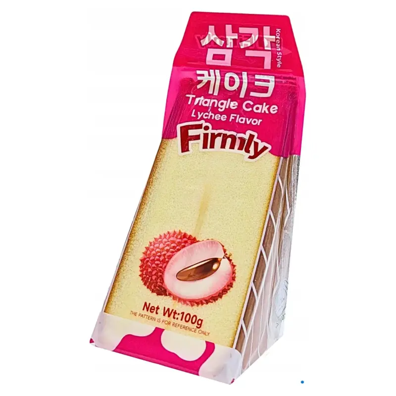 Тістечко-Бісквіт корейське з личі Firmly Triangle Cake Lychee Flavor 100г Китай