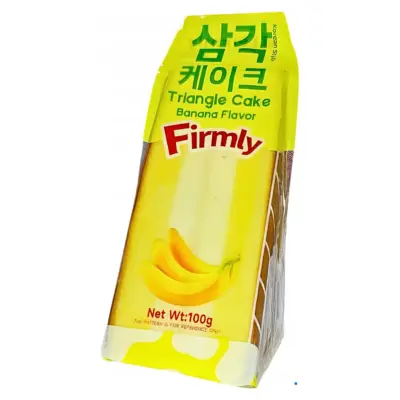 Тістечко-Бісквіт корейське з бананом Firmly Triangle Cake Banana Flavor 100г Китай