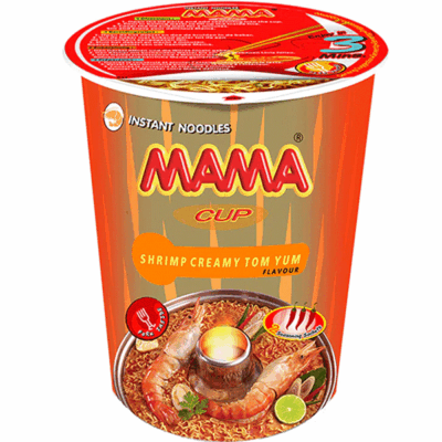 Локшина швидкого приготування з креветково-вершковим соусом Mama Shrimp Creamy Tom Yum 70г Таїланд