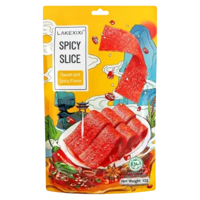 Латяо-слайси зі смаком солодкий чилі Lakexixi Spicy Slice 92г Кітай