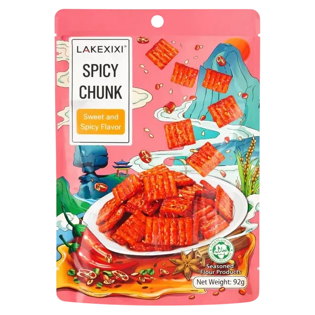 Латяо- шматочки зі смаком солодкий чилі Lakexixi Spicy Chunk Sweet and Spicy Flavor 92г Китай