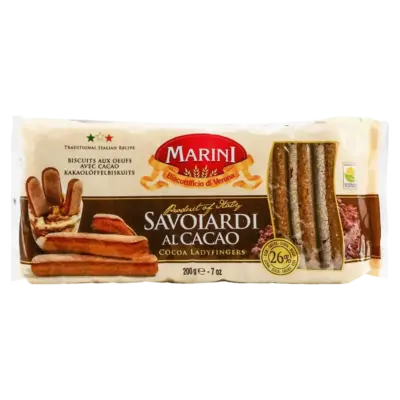 Печиво Савоярди з какао Marini Savoiardi al Cacao 200г Італія