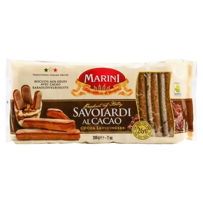Печиво Савоярди з какао Marini Savoiardi al Cacao 200г Італія