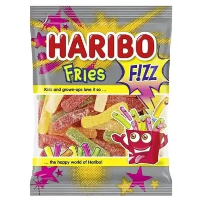 Желейні цукерки Картопля Фрі Haribo Fries Fizz 100г Австрія