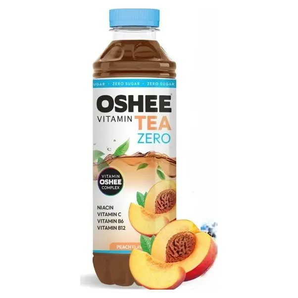 Чай вітамінізований чорний Персик БЕЗ ЦУКРУ Oshee Vitamins Tea ZERO Peach 555мл Польща
