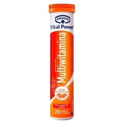 Шипучі таблетки для імунітету Krüger Vital Power Multiwitamina 20шт Польща