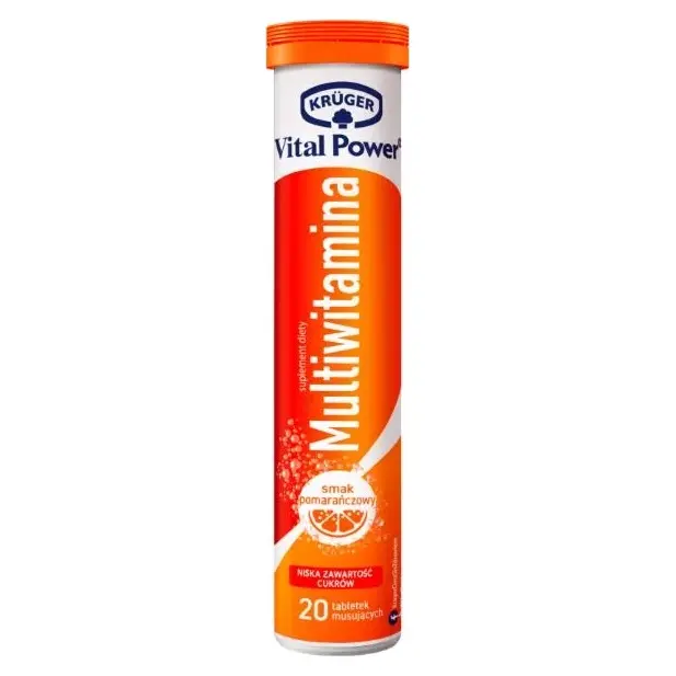 Шипучі таблетки для імунітету Krüger Vital Power Multiwitamina 20шт Польща