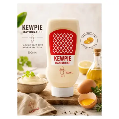 Майонез японський на яєчних жовтках БЕЗ ГЛЮТЕНА Kewpie Mayonnaise 500 мл Польща
