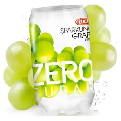 Напій газований Виноград БЕЗ ЦУКРУ OKF Sparkling Grape Zero 350мл Корея