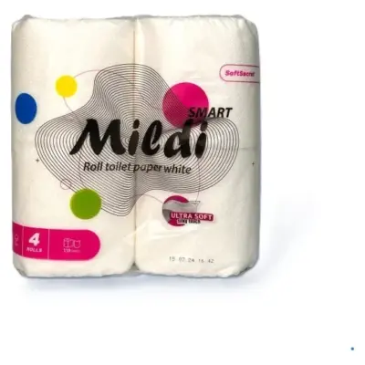 Туалетний папір 2-х шаровий SoftSecret Smart Mildi Roll Toilet paper White 4 шт