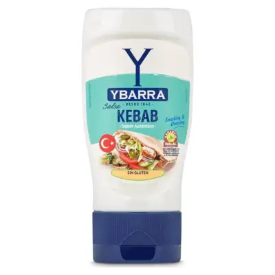 Соус вершково-пряний Кебаб БЕЗ ГЛЮТЕНУ Ybarra Salsa Kebab Sabor Autentico 250мл Іспанія