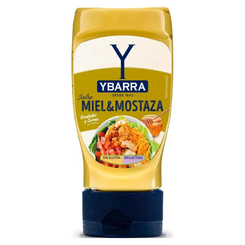 Соус медово-гірчичний БЕЗ ГЛЮТЕНУ БЕЗ ЛАКТОЗИ Ybarra Salsa Miel&Mostaza 250мл Іспанія