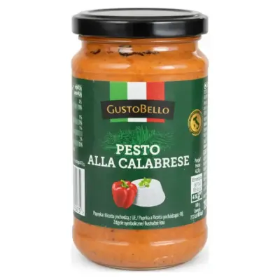 Соус Песто з паприкою та сиром рікота GustoBello Pesto alla Calabrese 190г Iталiя