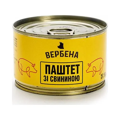 Паштет зі свининою ТМ Вербена 160г Україна