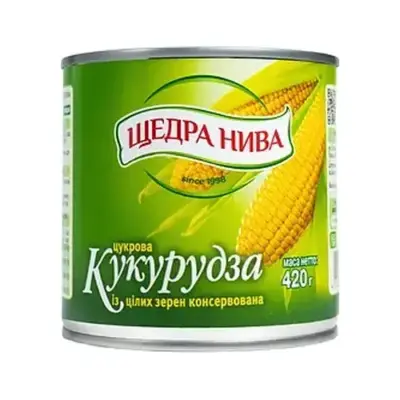 Консервована цукрова кукурудза «Щедра Нива»  420г Україна