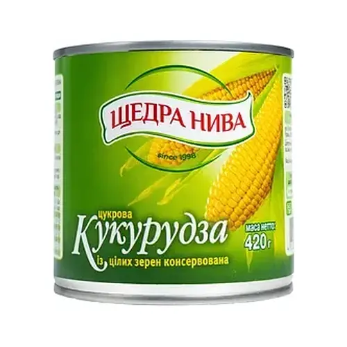 Консервована цукрова кукурудза «Щедра Нива»  420г Україна