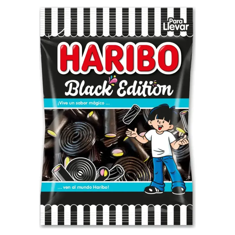 Желейні цукерки з лакрицею Haribo Black Edition 100 г Іспанія