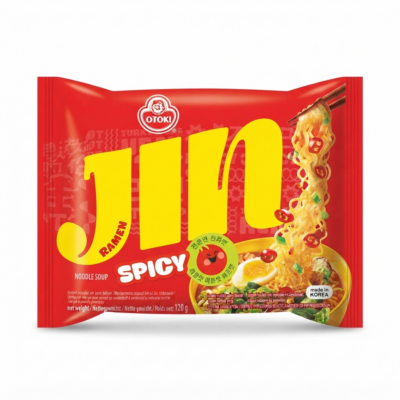 Локшина швидкого приготування (гострий рамен) Ottogi Jin Ramen (Spicy) 120г Півд Корея