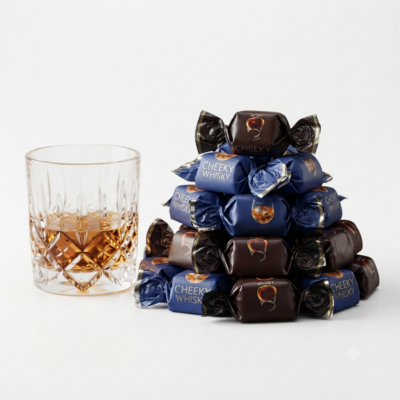 Асорті шоколадні цукерки з лікером Віскі+Бренді  Mieszko Whisky 1кг Польща