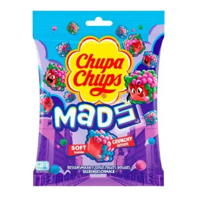 Жувальні цукерки Подвійний вибух смаку! Chupa Chups Mads 115г Испания