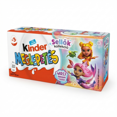 Набір шоколадних яєць Колекція русалок Kinder Sellők kollekció 3 x 20г 60 г Італія