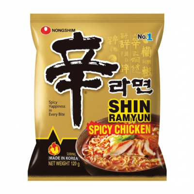 Локшина швидкого приготування (рамен)Shin Ramyun Spicy Chicken 120г Півд Корея