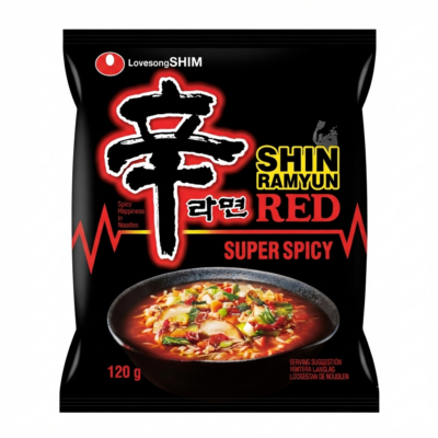 Локшина швидкого приготування (гострий рамен)Shin Ramyun Spicy Chicken 120г Півд Корея