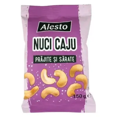 Горіхи кеш'ю Alesto Cashew Roasted смажені солоні 150 г Німеччина