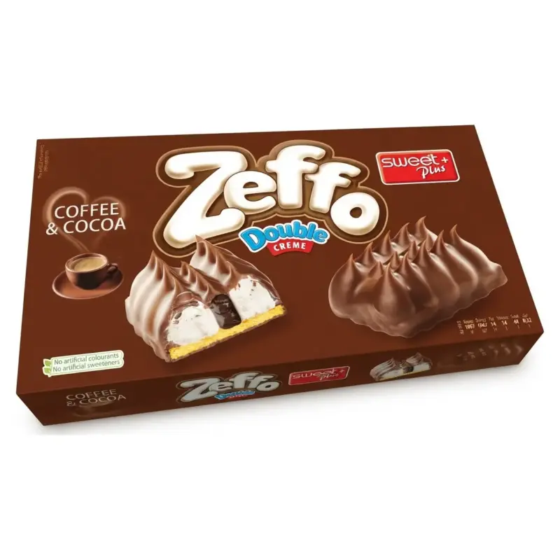 Печиво-суфле подвійний крем кава-какао Zeffo Double Creme Coffee & Cocoa 165г Болгарія