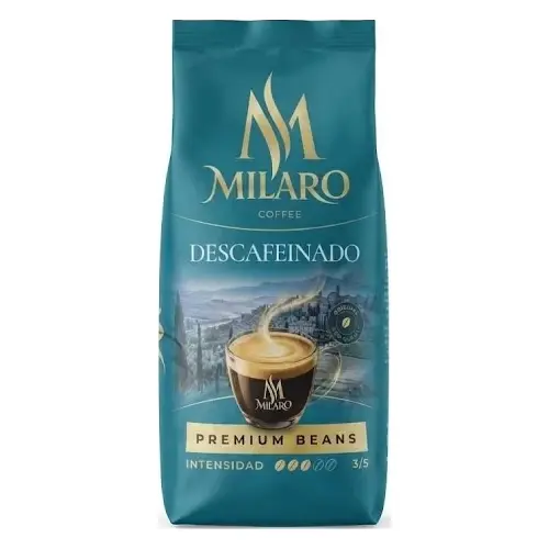 Кава в зернах Milaro Premium Beans Descafeinado 1кг, Іспанія