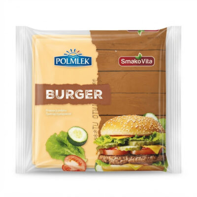 Сир тостерний (плавлений) для бургерів Polmlek SmakoVita Burger 100г Польща