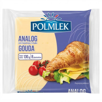 Сир тостерний (плавлений) гауда Polmlek Analog sera topionego o smaku Gouda 130г Польща
