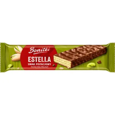 Вафли со вкусом фисташки в шоколаде Bonitki-Estella pistacjowy  50г Польша